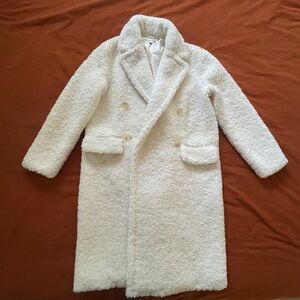 Miss Selfridge Midi/Longline Borg Coat